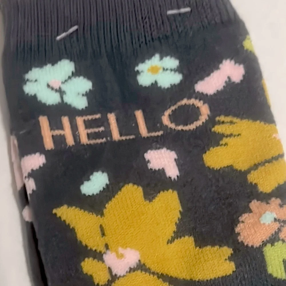 Karma Women's Floral Socks - Navy OSFM